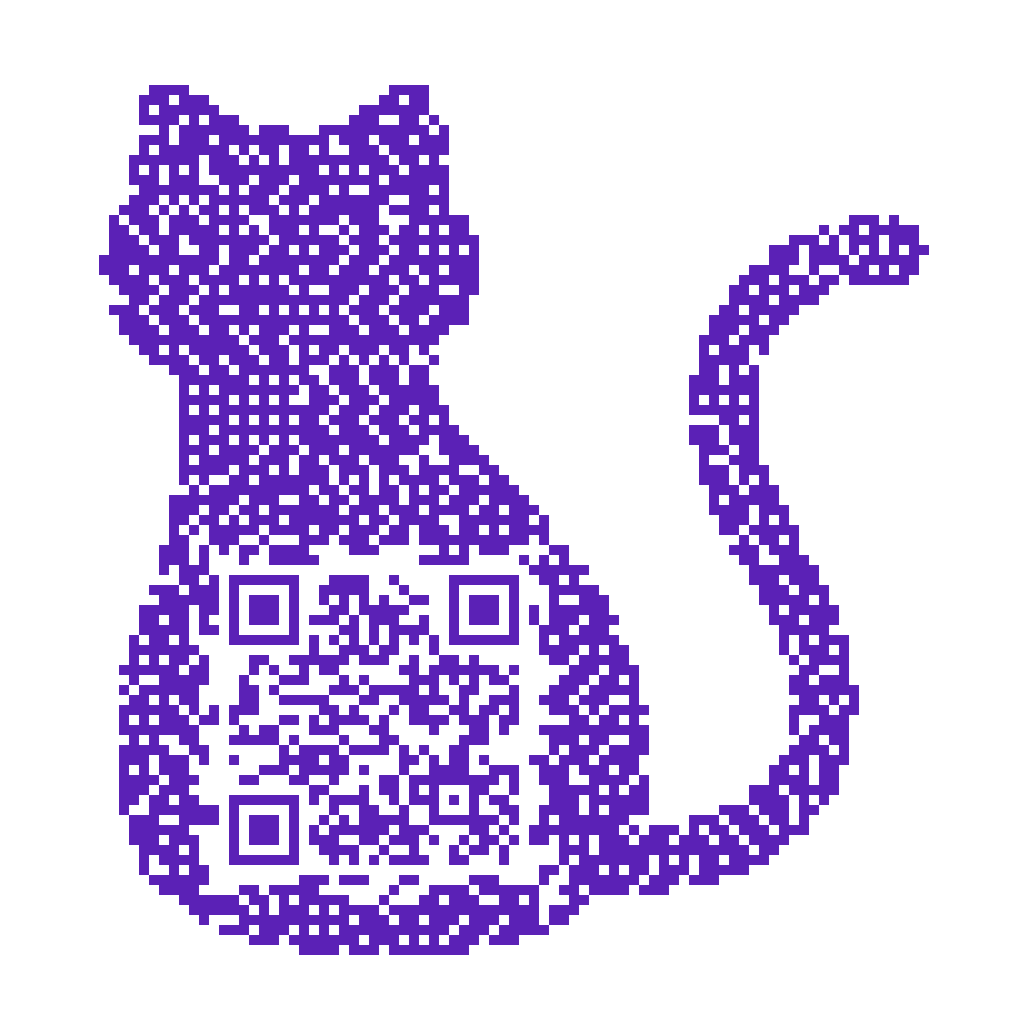 猫・顔のシルエットQR