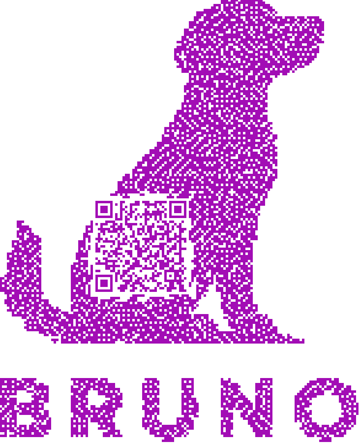 犬のシルエットQR見本