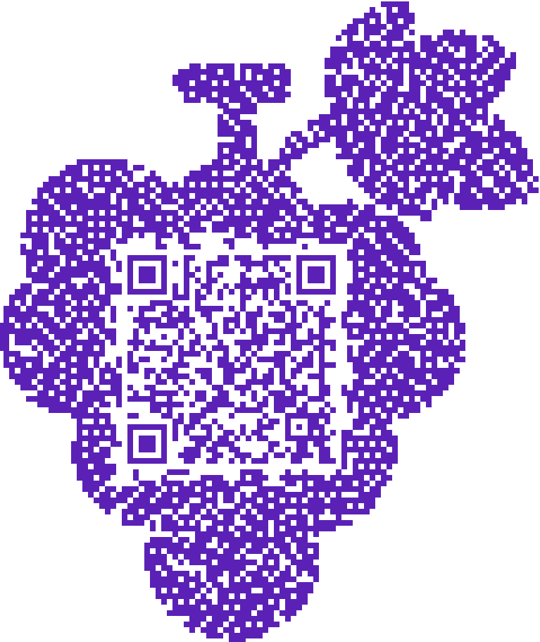 ぶどうのシルエットQRコード例