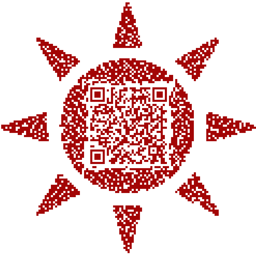 太陽のシルエットQRコード例