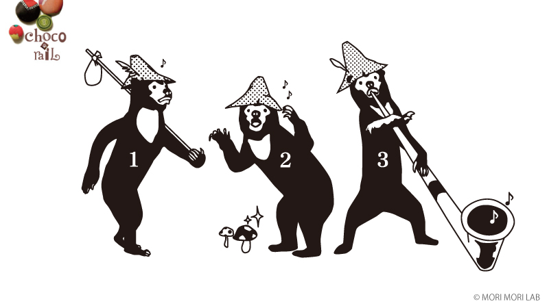 choco-rail（ショコレイル）のイラスト、山マレーグマシリーズの画像。