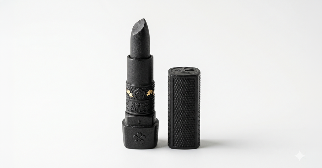 あずみけいし短編小説作品「美しい女」イメージ画像。南部鉄器で作られた精巧な口紅の画像