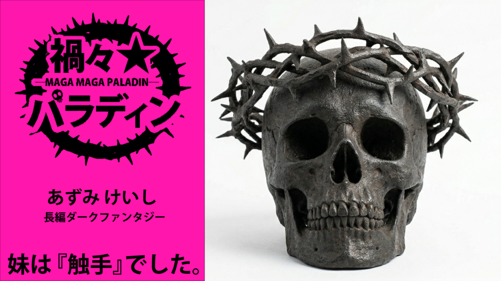 あずみけいし作品、長編ダークファンタジー『禍々☆パラディン ~初恋は実らない方がいい~』トップ画像