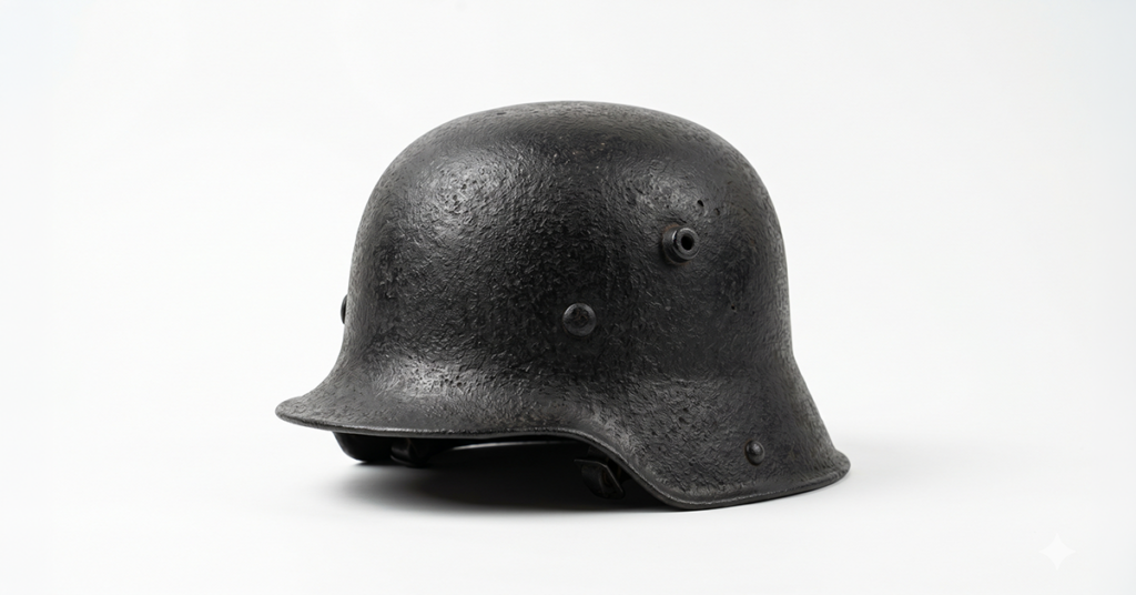 あずみけいし短編小説作品『厭な奴（いやなやつ）』イメージ画像。鉄兜を精巧に再現した南部鉄器風の画像